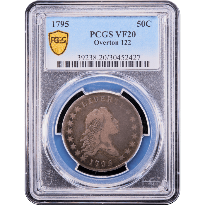 1795 Flowing Hair Half Dollar (50c) O-122 Obverse Slab Image