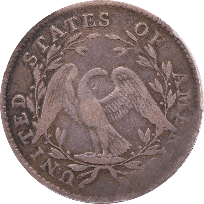 1795 Flowing Hair Half Dollar (50c) O-122 Reverse Image