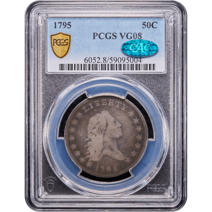1795 Flowing Hair Half Dollar (50c) Obverse Slab Image