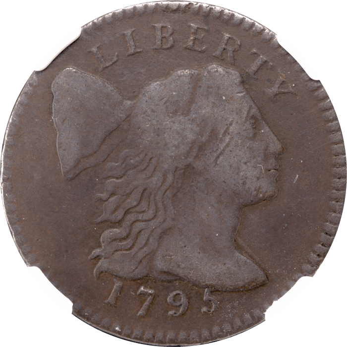 1795 Flowing Hair Large Cent (1c) Lettered Edge Obverse Image