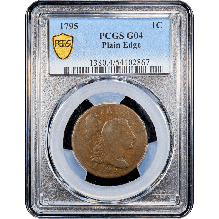 1795 Liberty Cap Large Cent (1c) Plain Edge SLAB Image