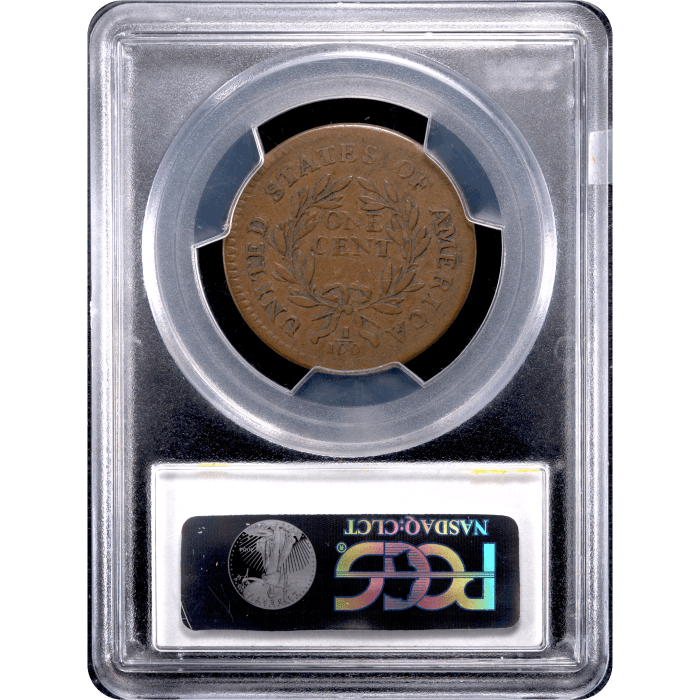 1795 Liberty Cap Large Cent (1c) Plain Edge Reverse Slab Image