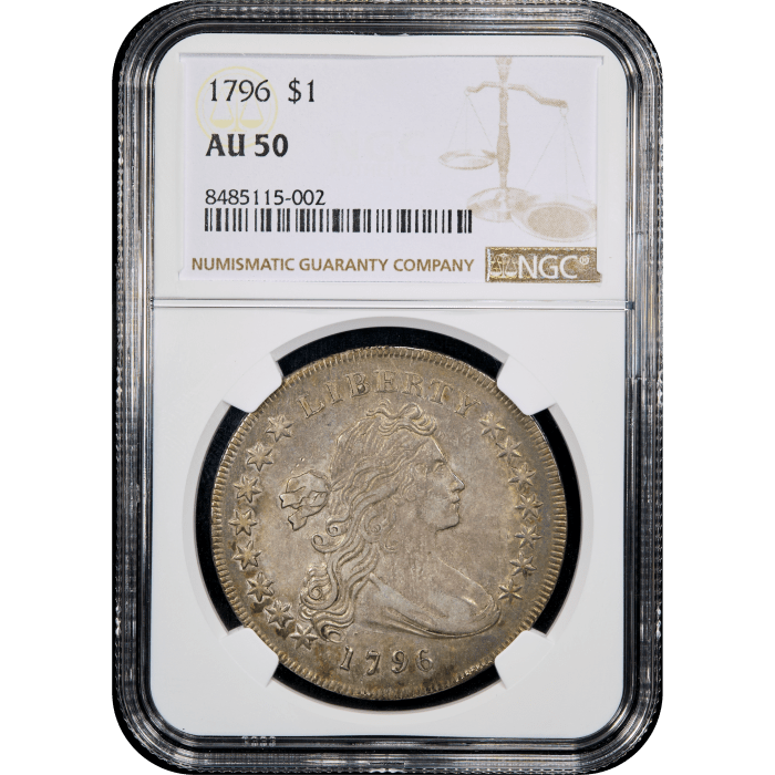 1796 Draped Bust Dollar ($1) Small Date Large Letters Obverse Slab Image