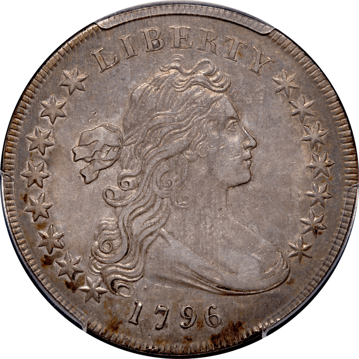1796 Draped Bust Dollar ($1) Small Date Large Letters Obverse Image