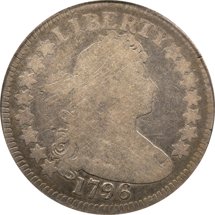 1796 Draped Bust Quarter (25c) OGH Obverse Image