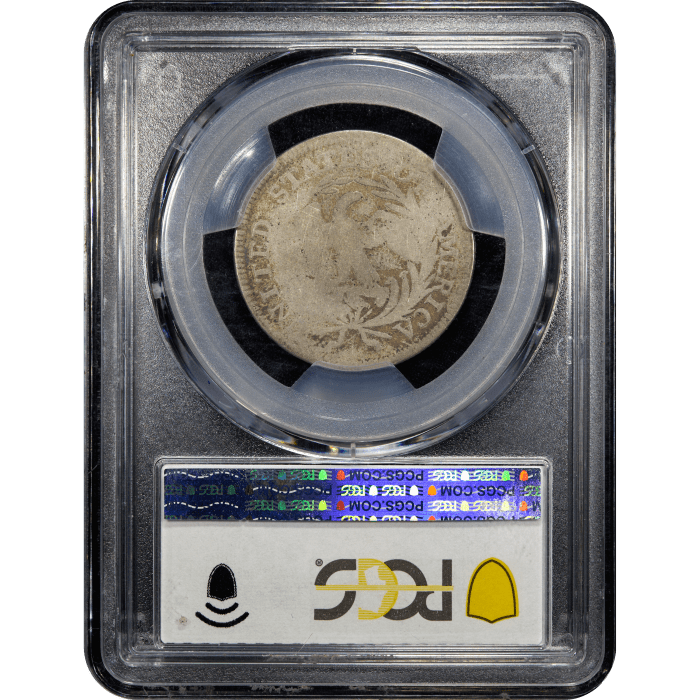 1796 Draped Bust Quarter (25c) Reverse Slab Image