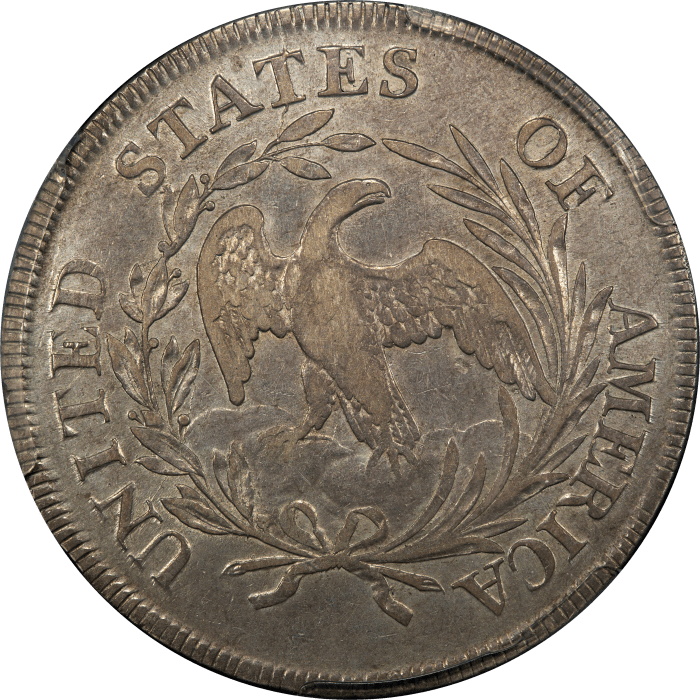 1797 Draped Bust Dollar ($1) 9x7 Stars Large Letters Reverse Image