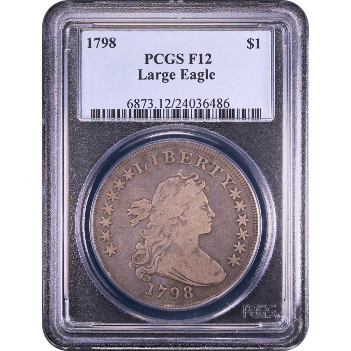 1798 Draped Bust Dollar ($1) BB-102 Obverse Slab Image