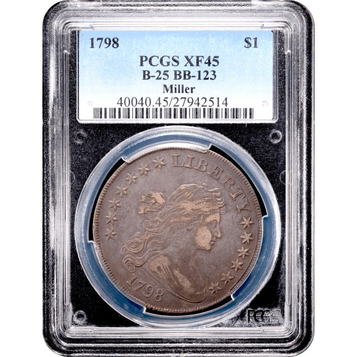 1798 Draped Bust Dollar ($1) BB-123 SLAB Image