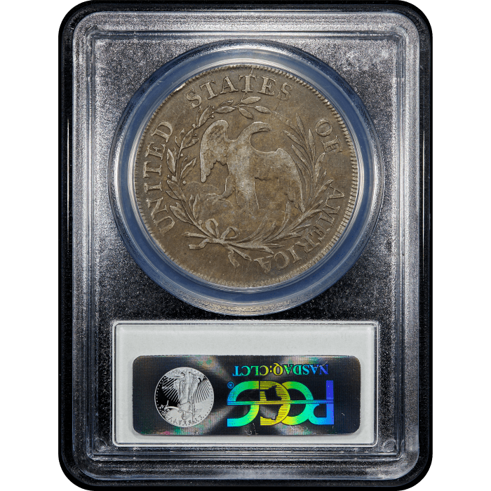 1798 Draped Bust Dollar ($1) Small Eagle, 13 Stars SLAB Image