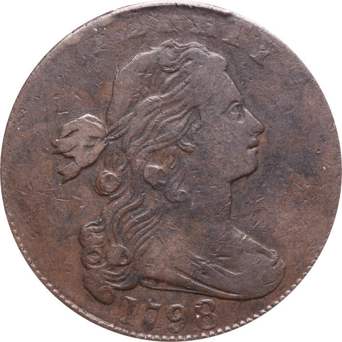 1798 Draped Bust Large Cent (1c) 2nd Hair Style Obverse Image