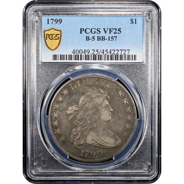 1799 Draped Bust Dollar ($1) BB-157 SLAB Image