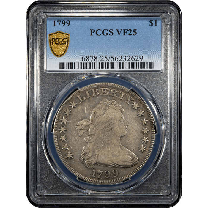 1799 Draped Bust Dollar ($1) Obverse Slab Image