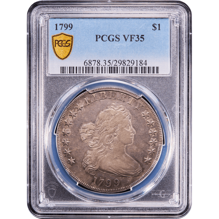 1799 Draped Bust Dollar ($1) Obverse Slab Image
