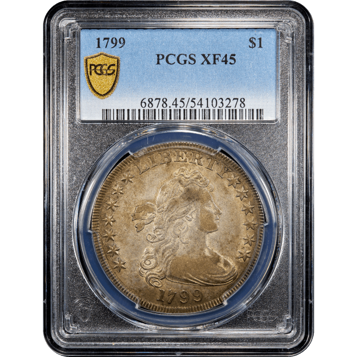 1799 Draped Bust Dollar ($1) Obverse Slab Image