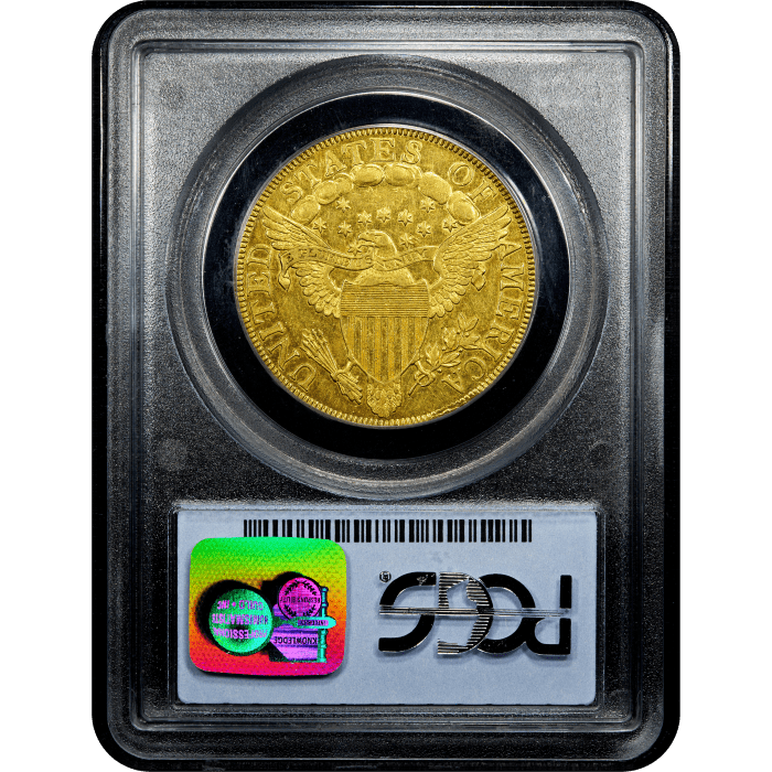 1799 Draped Bust Gold Eagle ($10) Large Stars Obverse  Reverse Slab Image