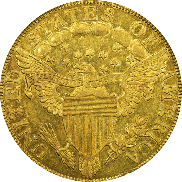 1799 Draped Bust Gold Eagle ($10) Large Stars Obverse  Reverse Image