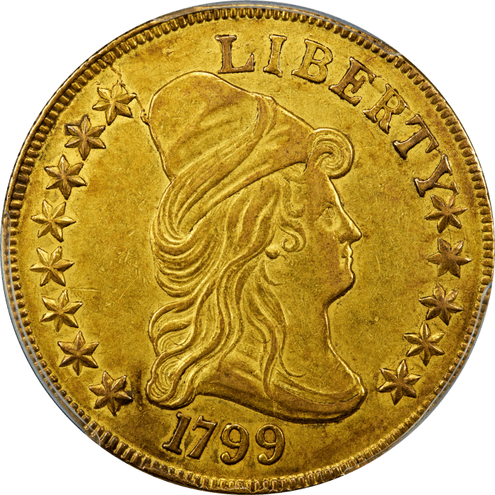 1799 Draped Bust Gold Eagle ($10) Small Stars Obverse Obverse Image