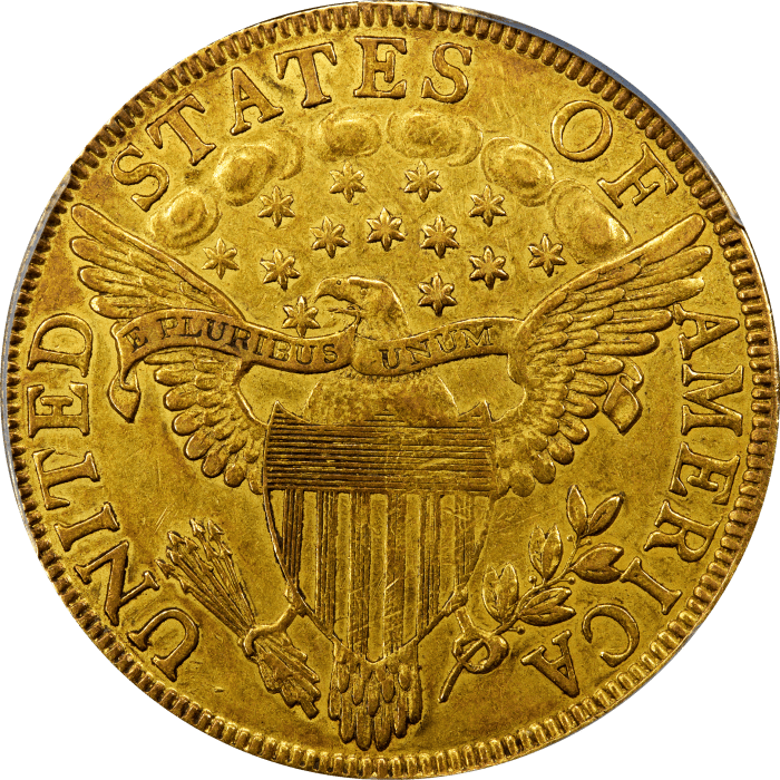 1799 Draped Bust Gold Eagle ($10) Small Stars Obverse Reverse Image