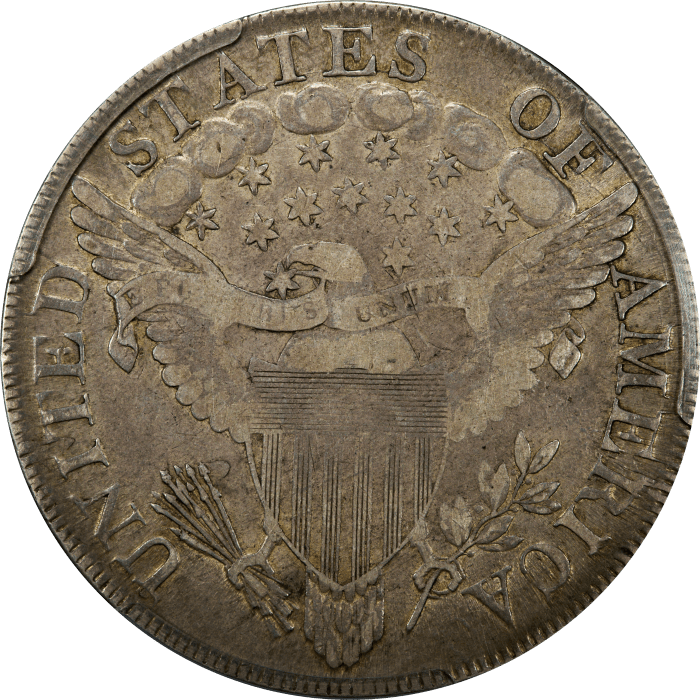 1799/8 Draped Bust Dollar ($1) 13 Reverse Stars REVERSE Image