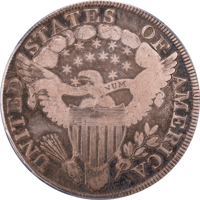 1799/8 Draped Bust Dollar ($1) 15 Reverse Stars Reverse Image