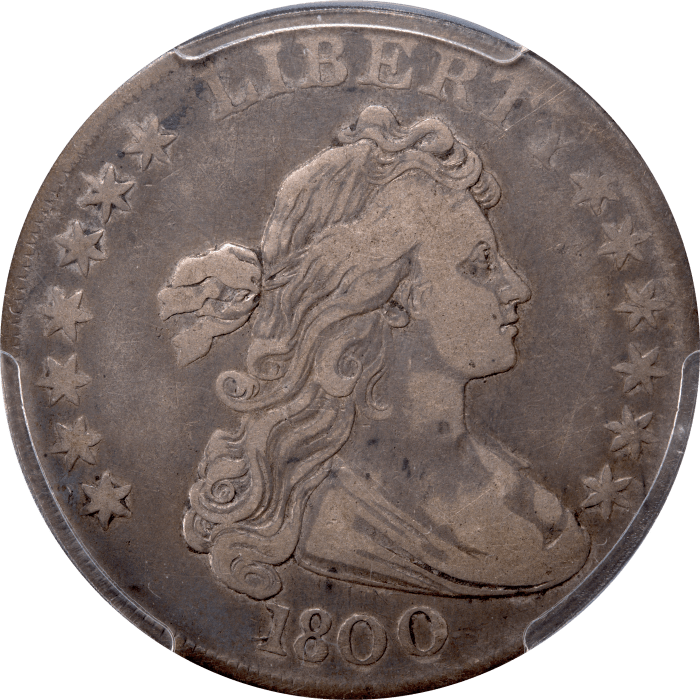 1800 Draped Bust Dollar ($1) 12 Arrows Obverse Image
