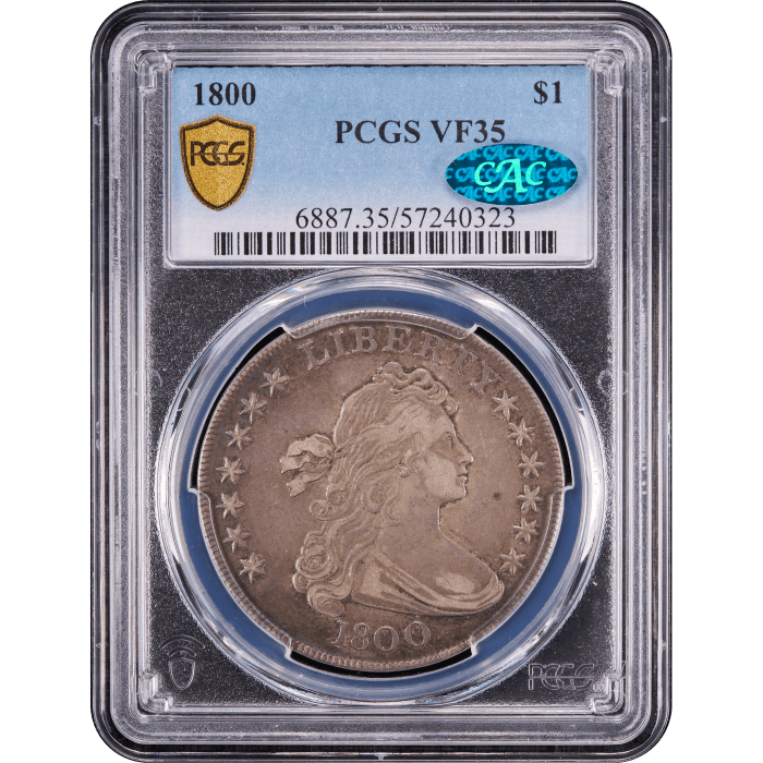 1800 Draped Bust Dollar ($1) Obverse Slab Image