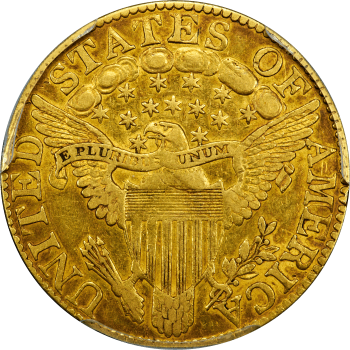 1800 Draped Bust Gold Half Eagle ($5) REVERSE Image