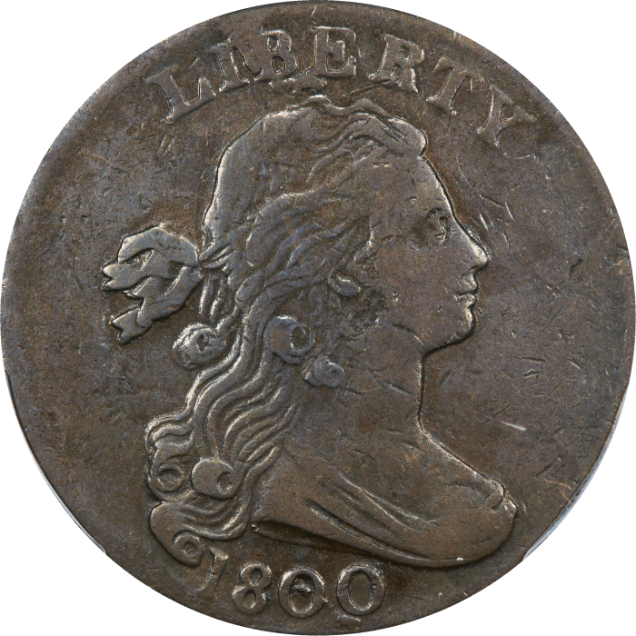 1800 Draped Bust Large Cent (1c) S-197 Obverse Image
