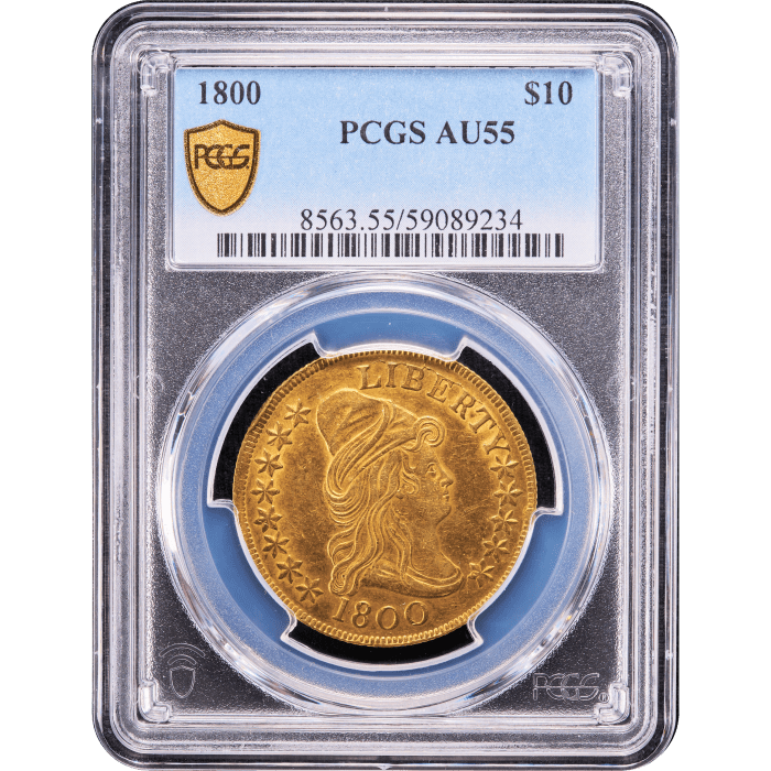 1800 Turban Head Gold Eagle ($10) Obverse Slab Image