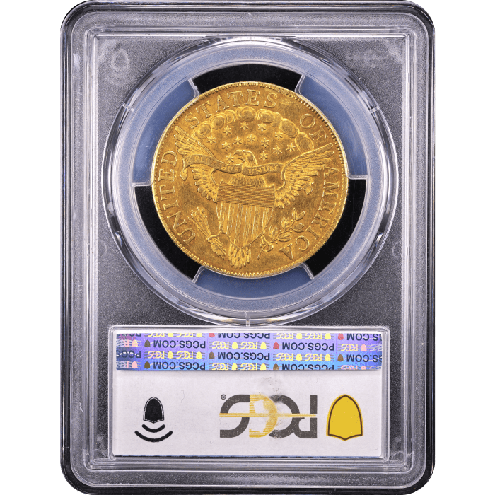 1801 Draped Bust Gold Eagle ($10) Reverse Slab Image