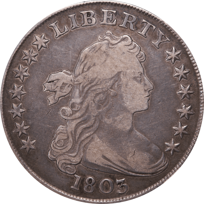 1803 Draped Bust Dollar ($1) Large 3 Obverse Image