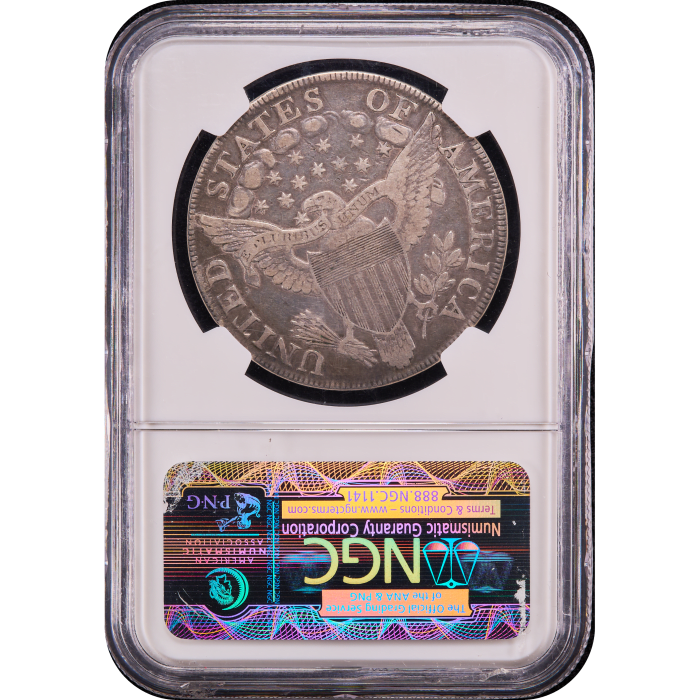 1803 Draped Bust Dollar ($1) Large 3 Reverse Slab Image