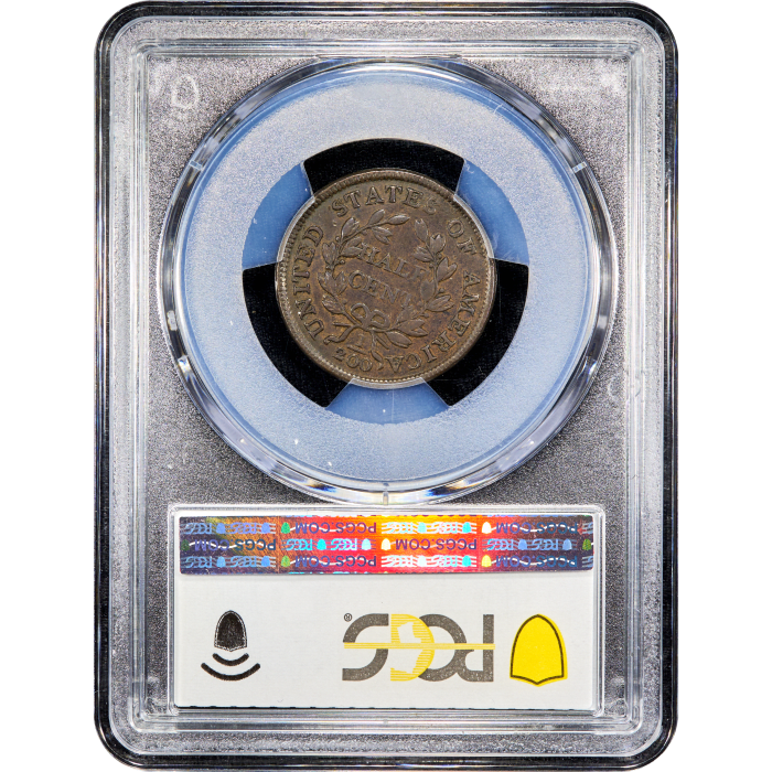 1803 Draped Bust Half Cent (1/2c) Reverse Slab Image