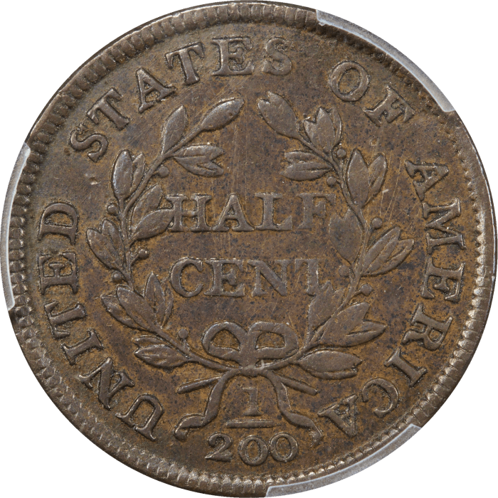 1803 Draped Bust Half Cent (1/2c) Reverse Image