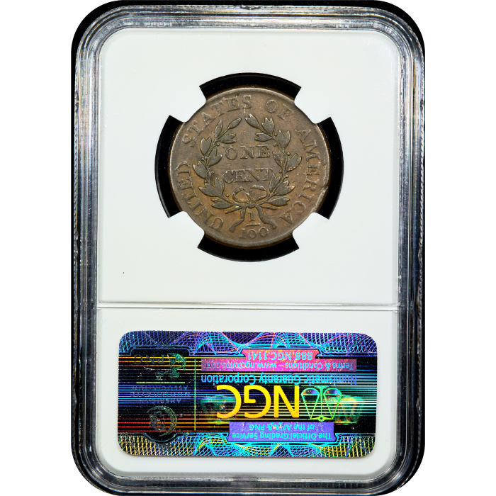 1803 Draped Bust Large Cent (1c) Small Date Large Fraction Reverse Slab Image