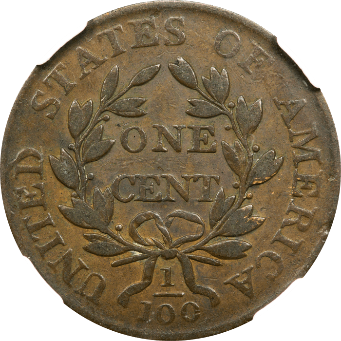 1803 Draped Bust Large Cent (1c) Small Date Large Fraction Reverse Image