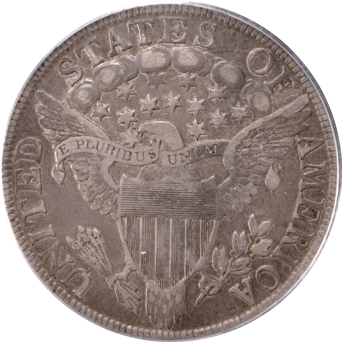 1803 Large 3 Draped Bust Half Dollar (50c) Reverse Image