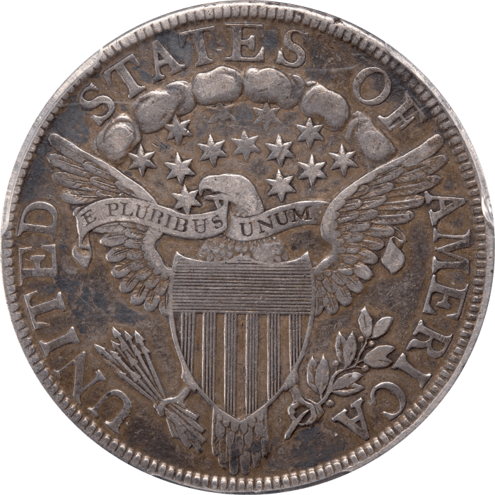 1803 Large 3 Draped Bust Half Dollar (50c) Reverse Image