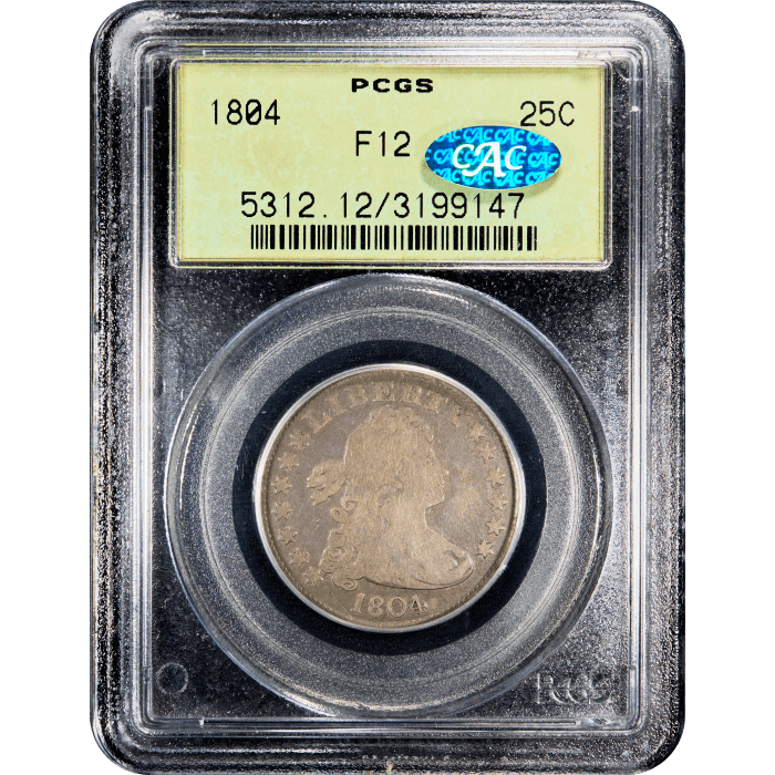 1804 Draped Bust Quarter (25c) OGH Obverse Slab Image