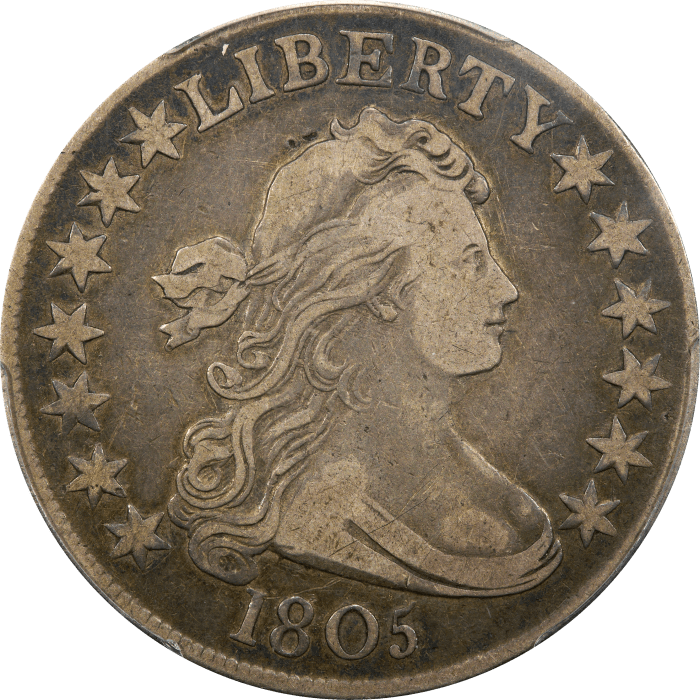 1805 Draped Bust Half Dollar (50c) O-111 Obverse Image
