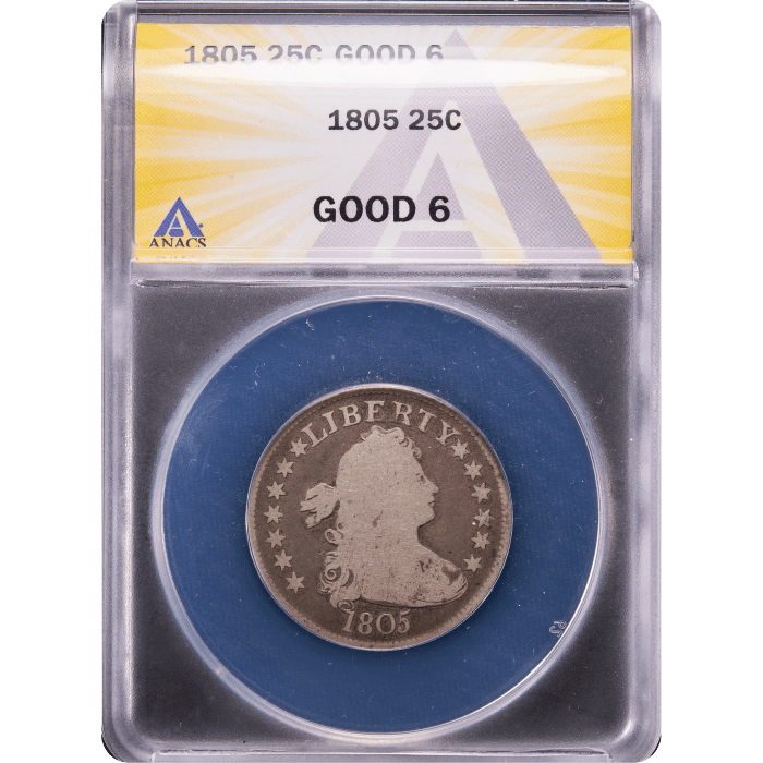 1805 Draped Bust Quarter (25c) Obverse Slab Image
