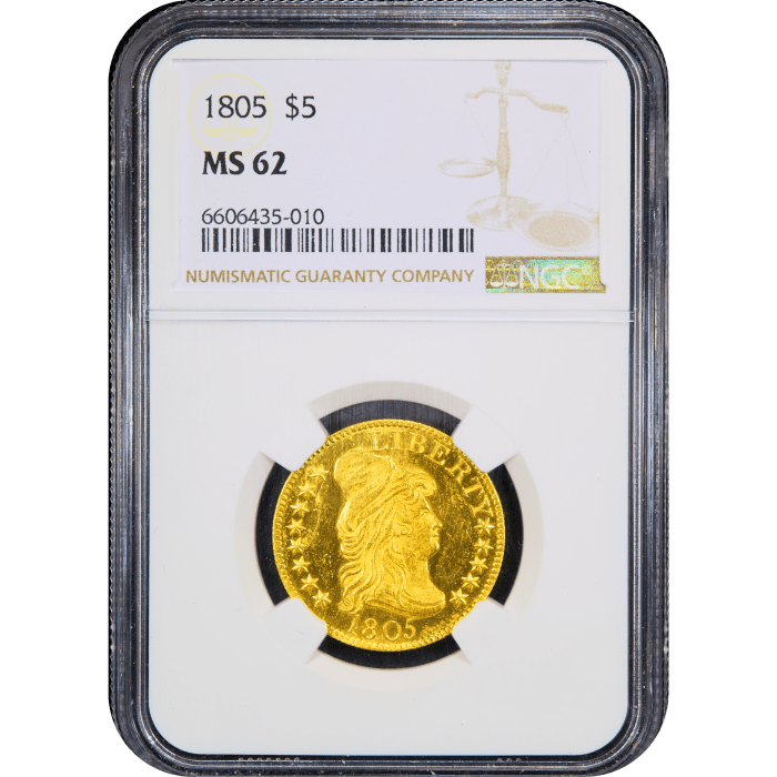 1805 Turban Gold Half Eagle ($5) Obverse Slab Image