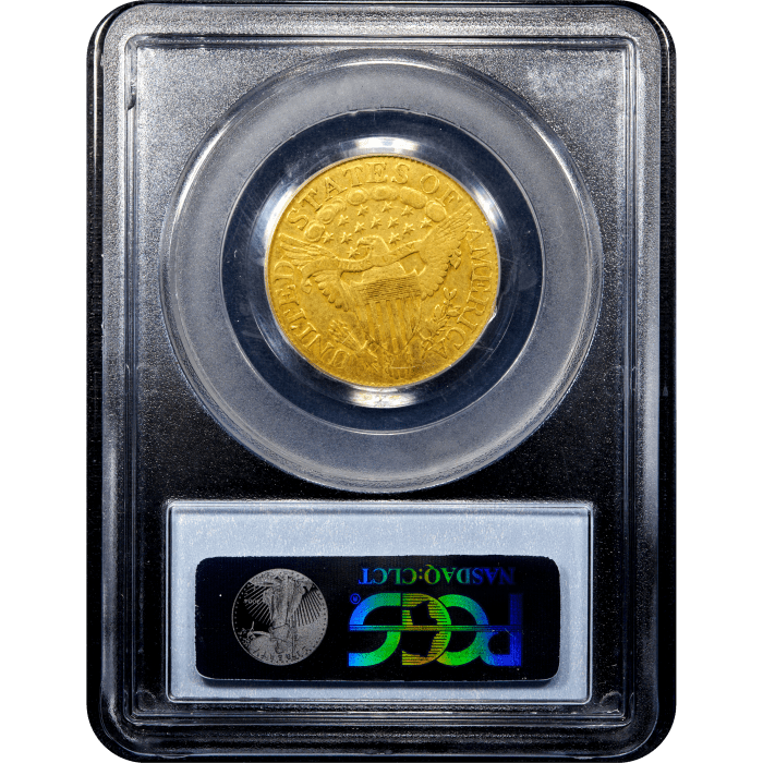1806 Draped Bust Gold Half Eagle ($5) Knobbed 6, 7x6 Stars Reverse Slab Image