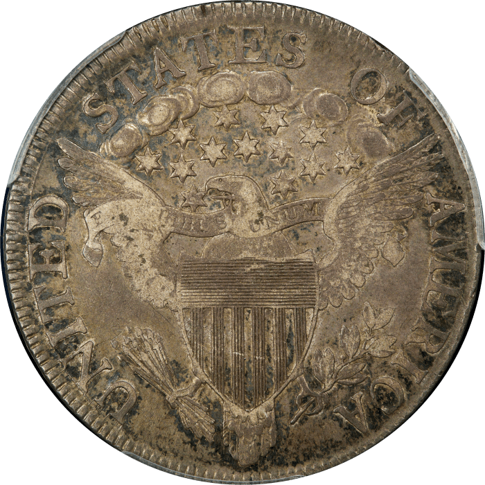 1806 Draped Bust Half Dollar (50c) O-116 Pointed 6, Stem REVERSE Image