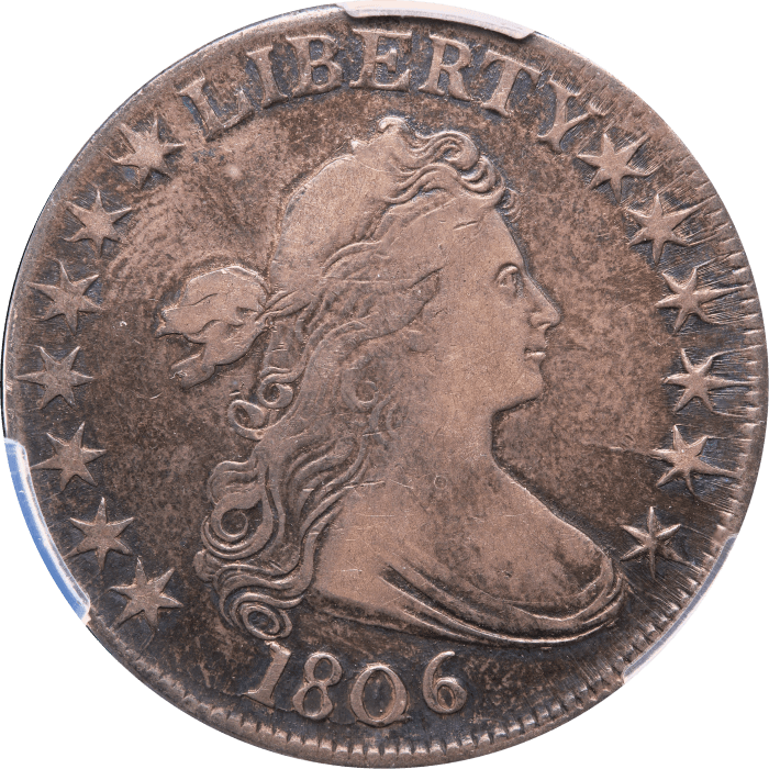 1806 Draped Bust Half Dollar (50c) Point 6 No Stem OBVERSE Image