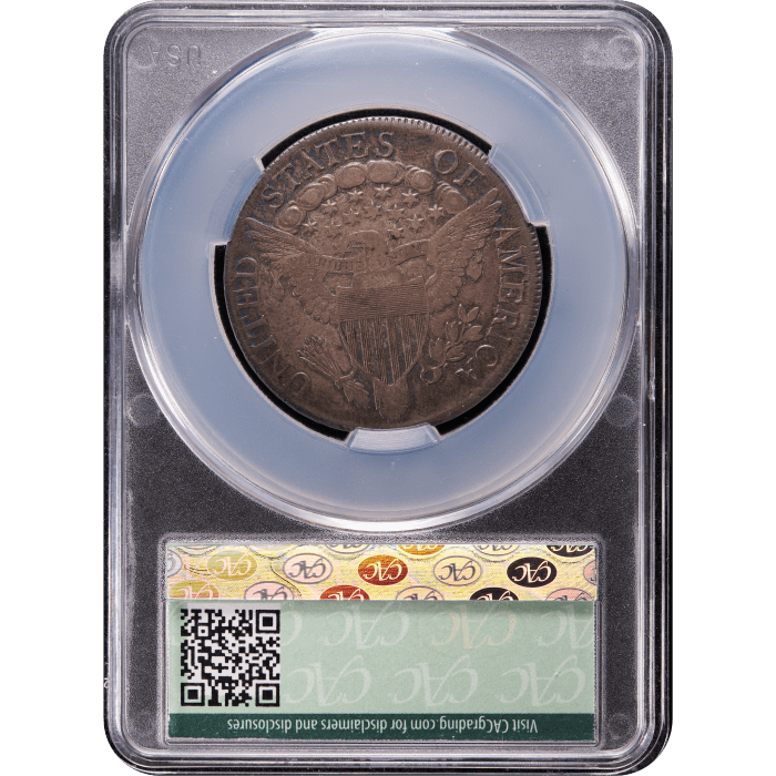 1806 Draped Bust Half Dollar (50c) Point 6 No Stem SLAB Image