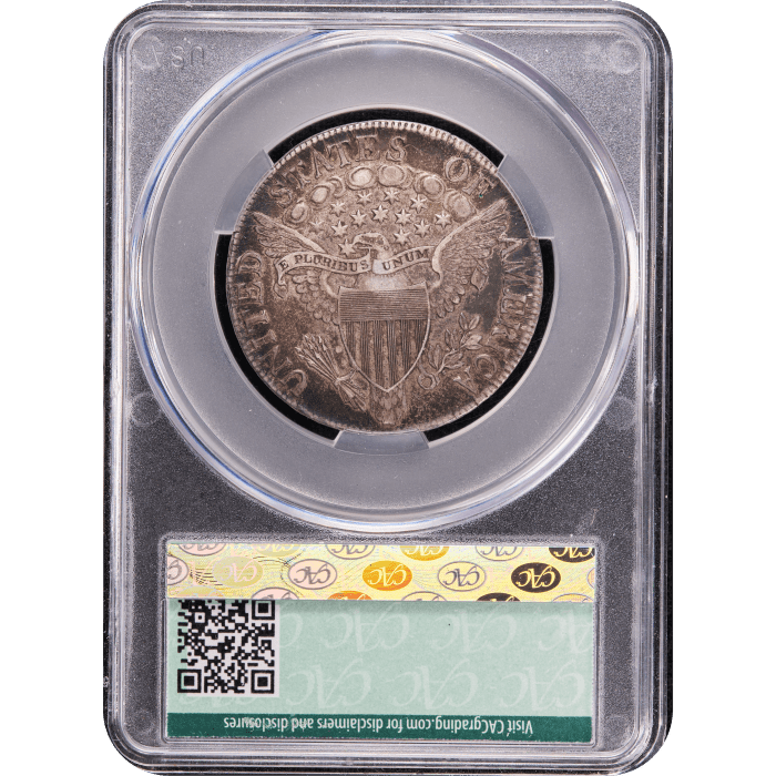 1806 Draped Bust Half Dollar (50c) Pointed 6 No Stem Reverse Slab Image