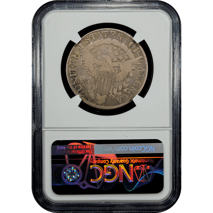1806 Draped Bust Half Dollar (50c) Pointed 6, Stem SLAB Image