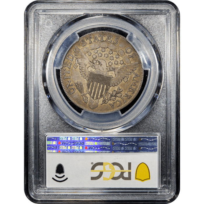 1806 Draped Bust Half Dollar (50c) Pointed 6, Stem Reverse Slab Image